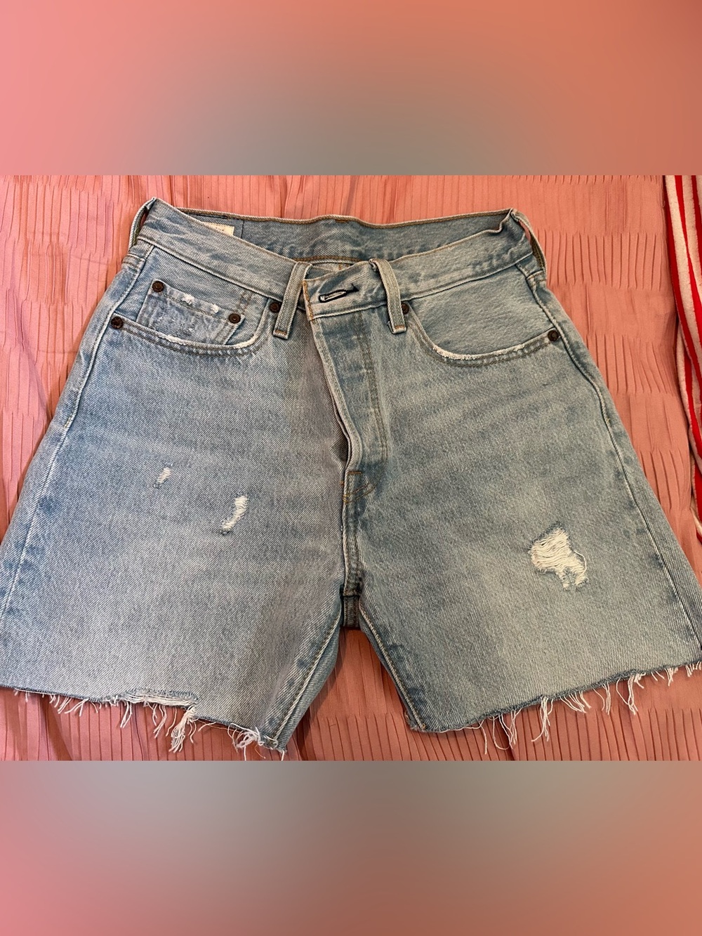 Levi's Light Blue Denim 501 shorts 27